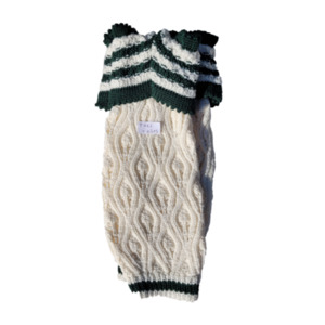 Seidemann Trachtenloferl in Handstrickoptik mit Spitzenumschlag 