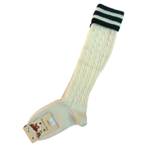 Seidemann Trachtenkniebundstrumpf in Handstrickmuster und Wade mit Umschlag 
