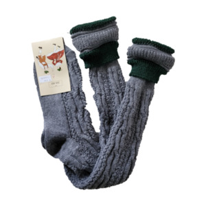 Seidemann Trachtenkniebundstrumpf in Handstrickoptik mit Umschlag 
