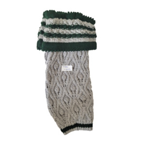Seidemann Trachtenloferl in Handstrickoptik mit Spitzenumschlag 