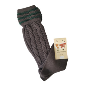 Seidemann Trachtenkniebundstrumpf in Handstrickmuster und Wade mit Umschlag 